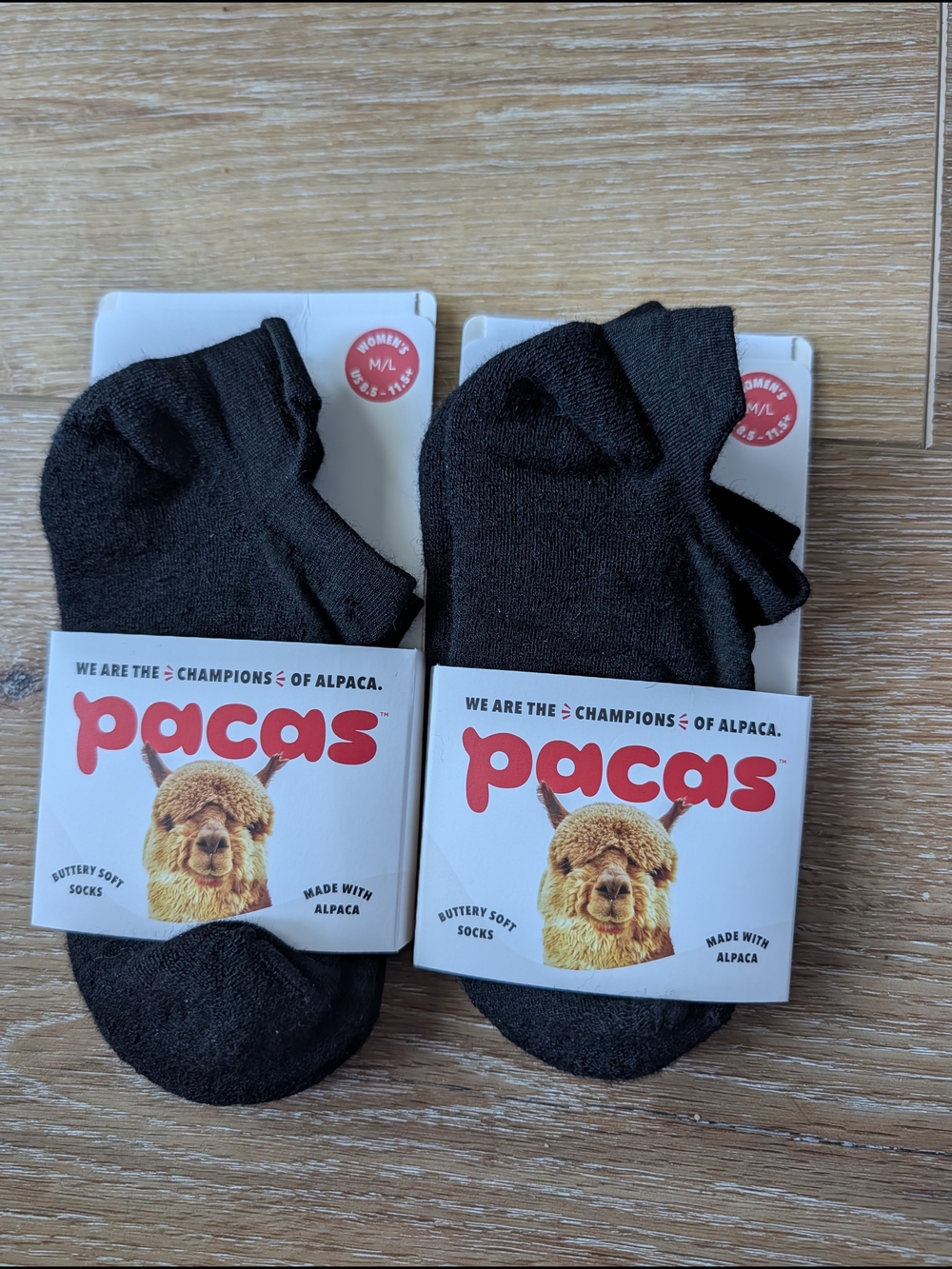Pacas Women's Black No-Show Alpaca Blend Socks - Pack of 2